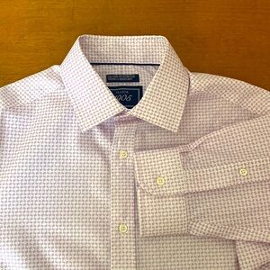 JoS A BANK TAILORED FIT-STRETCH WRINkLE RESISTANT DRESS SHIRT 15-32 -NWOT LILAC